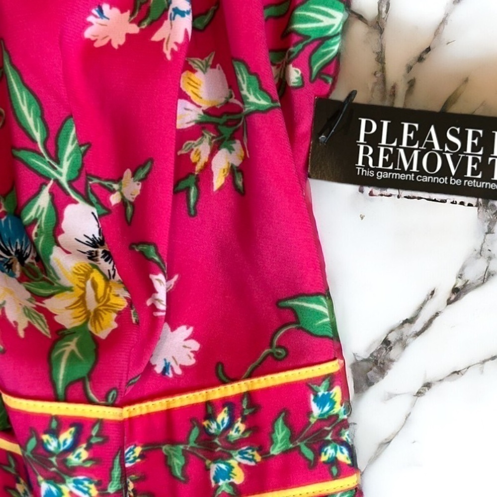 New York & Co. NWT Pink Floral Wrap Maxi Dress Size XS Sleevless - Picture 13 of 13